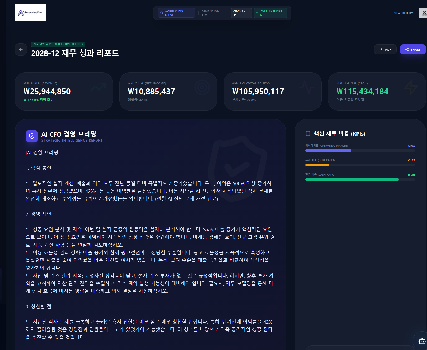 재무 성과 리포트